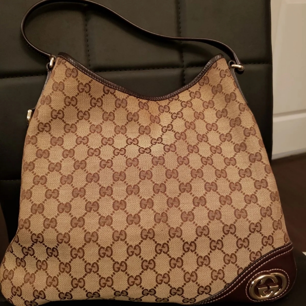 Gucci Monogram Hobo Bag